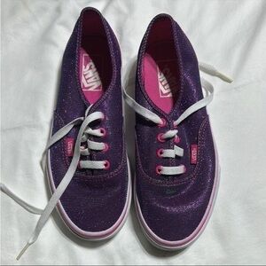 Vans Sparkly Purple Sneakers with White Laces